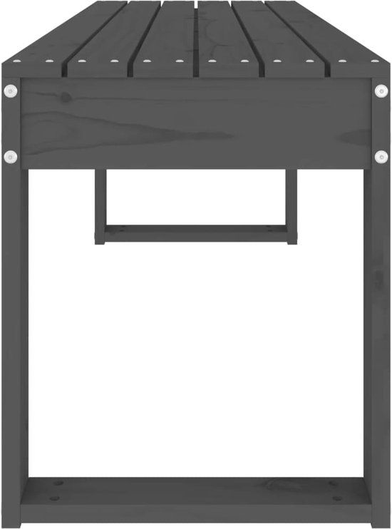 vidaXL Tuinbank - 110x38x45 cm - Massief Grenenhout - Grijs