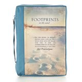 Voetafdrukken Christian Art Gifts Bible Cover Xlarge Printed Poly Footprints