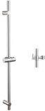 Fortifura Calvi Inbouw Regendoucheset - thermostatisch - plafondarm - glijstang - 25cm hoofddouche - ronde handdouche - gladde doucheslang - PVD - geborsteld RVS