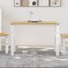 Maison Exclusive Corona Table de salle à manger blanche en bois massif de pin 112x60x75 cm