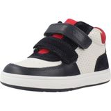 Geox B Biglia Boy A Sneaker Baby Jongens, Wit/Navy Blauw, 22 EU
