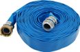 Tuyau d'évacuation pour eau - Tuyau plat - 38 mm x 15,2 m - PVC - Tuyau de contre-lavage pour piscines - Convient pour pompes, industrie et agriculture - Bleu