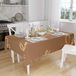 Bonamaison Tafelkleed, Anti-Mold, Sneldrogend, Waterdicht, 100% Polyester Tafellaken, Bruine tinten, 140 x 160 Cm