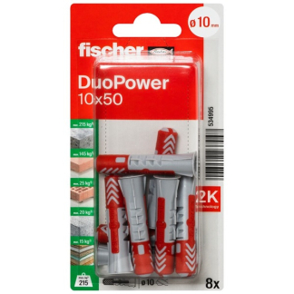 Fischer Universele plug | Fischer DuoPower | 8 stuks (10x50)