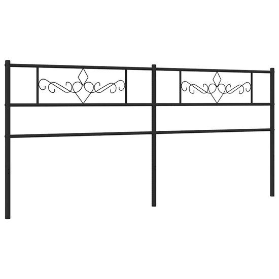 vidaXL Hoofdbord Metaal Zwart 200 cm