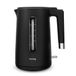 huslog Waterkoker, 1,5 l, 2200 W, Double Wall Cool-Touch roestvrij staal 304, BPA-vrij, met waterniveau-indicator, 360° basis, droogkookbeveiliging, zwart