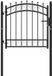 vidaXL Tuinpoort Emmen 104 x 97 cm Zwart Staal Gepoedercoat