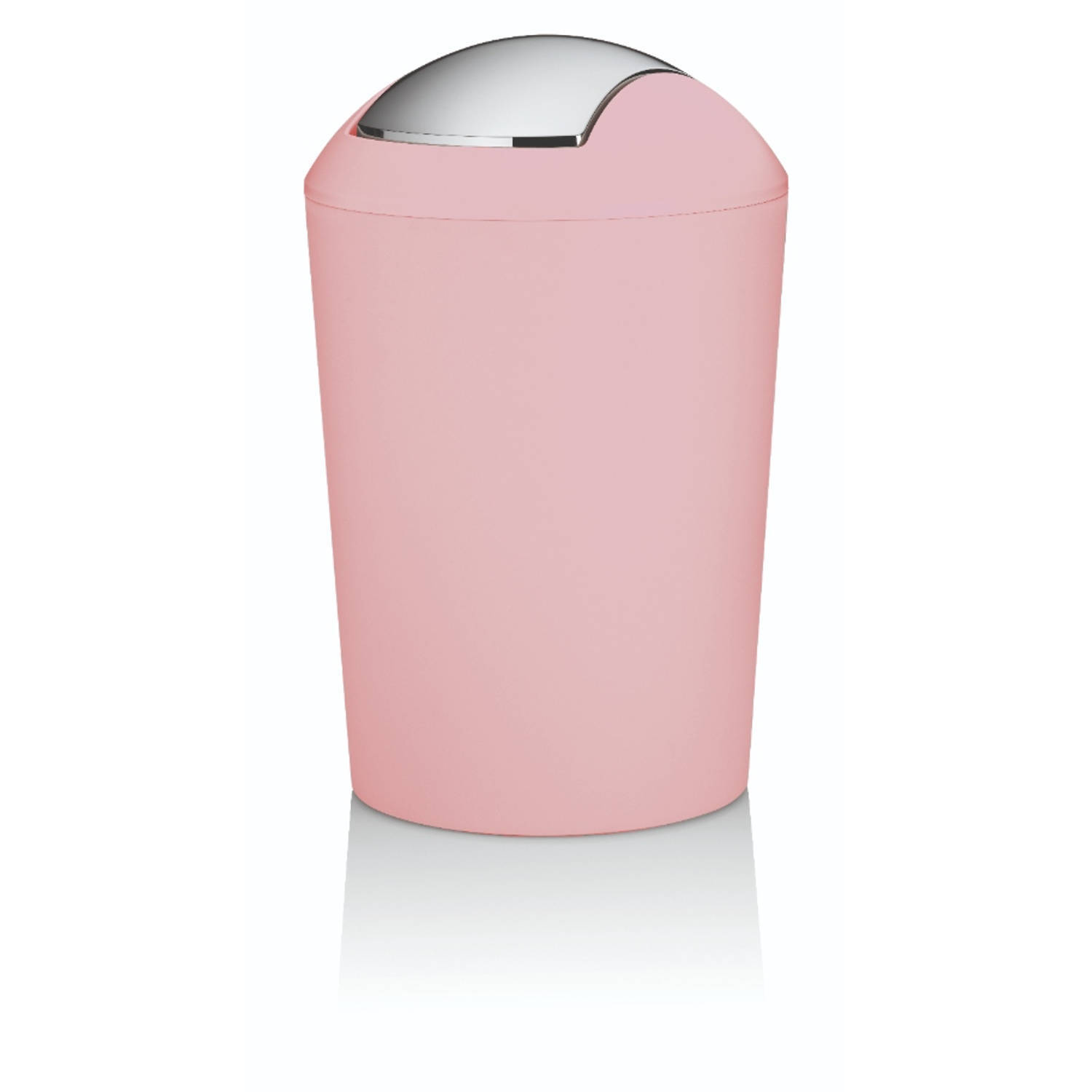 Kela afvalemmer Marta 1,7 liter 15 x 21 cm roze/zilver