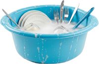 PlasticForte Afwasteil - rond - 25L - blauw - kunststof