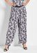 Goldner Plissé-culotte Bloemenprint, VERA-broek, Marine / Wit / Gebloemd, Maat 46