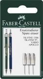 Faber-Castell reservegummen vulpotloden - met reinigingsnaald - 3 stuks - FC-131594
