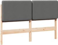 vidaXL - Gestoffeerd hoofdbord - Bruin en Lichtgrijs - 160 cm