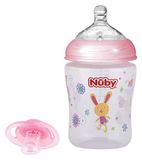 Nûby ID68057PINK fles met brede hals PP, 270 ml, roze