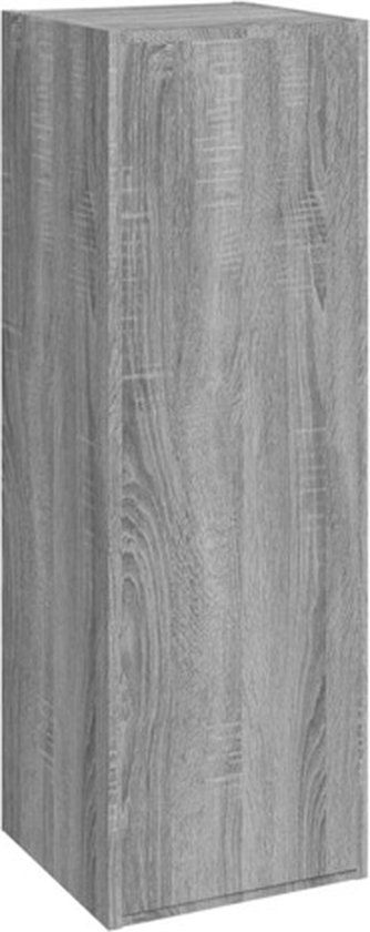 vidaXL Tv-meubel 30,5x30x90 cm bewerkt hout grijs sonoma eikenkleur
