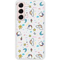 Unicorn Rainbow Beschermende siliconen hoes compatibel met Galaxy S22