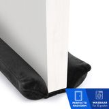 Dieux® Tochtstrip - Zwart - Tochtstrips voor deuren - Tochtstopper - Tochtrol deur - Dubbelzijdig - Aanpasbaar - Tochthond - Tochtkussen - Tochtband - Duurzaam - Isolatie - Housewarming Cadeau