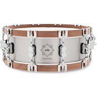 Pacific Drums Concept Select metalen snaredrum, 35,6 cm x 12,7 cm, 3 mm aluminium/walnoothouten spanringen