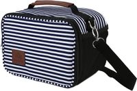 Sac isotherme - Rayures rouges et bleues