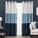 Exclusive Home Chateau gestreepte imitatiezijde gordijnpanelen, 137 x 274 cm, blauw (Indigo)