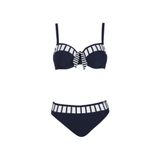 Sunflair Dames bikini set Basic - Gestreept - Donkerblauw - 80F