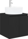 vidaXL Meuble sous lavabo mural Noir 49,5 x 44,5 x 65 cm
