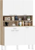 HOMCOM Keukenkast - Spaanplaat - 120 x 40 x 175 cm - Wit