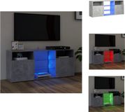 vidaXL Tv-meubel met LED-verlichting 120x30x50 cm betongrijs