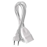 EMOS P01303 verlengkabel 3 m met Euro-stekker en koppeling, kunststof kabel 2 x 0,75 mm, stroomverlenging voor binnen, 575 W, 250 V,Dimbaar