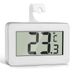 Romon Waterdichte digitale koelkastthermometer met haak, gemakkelijk af te lezen lcd-display, max/min functie, perfect voor thuis, restaurants, wit