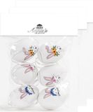 Anna's Collection Paaseieren met haasjes - 24x - kunststof - 6 cm - paasdecoratie