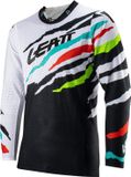 Leatt Moto 5.5 UltraWeld V23 Tiger Zwart Wit Blauw Rood Motocross Jersey Maat M