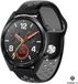 Strap-it Bracelet de montre connectée en silicone - Convient pour Huawei Watch GT / GT 2 - Noir/Gris - 42mm