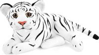 BRUBAKER Tijger knuffeldier, 30 cm, wit