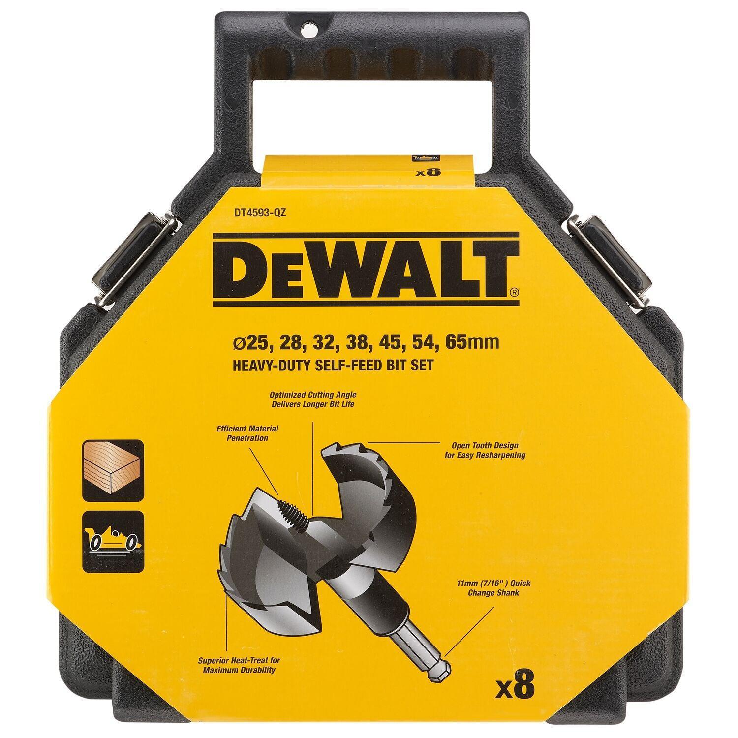 DeWALT DT4593 Cilinderkopboorset 8-delig 25-65mm + verlengstuk 140mm