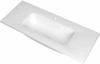 Wastafel INK Reflekt Wastafel Polystone Midden met 1 Kraangat - 1000x400x15 mm - Mat Wit