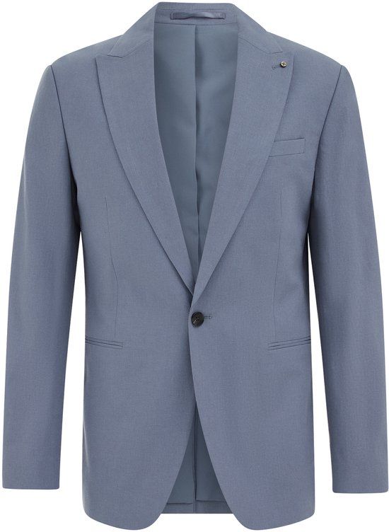 WE Fashion Heren slim fit blazer van linnenmix