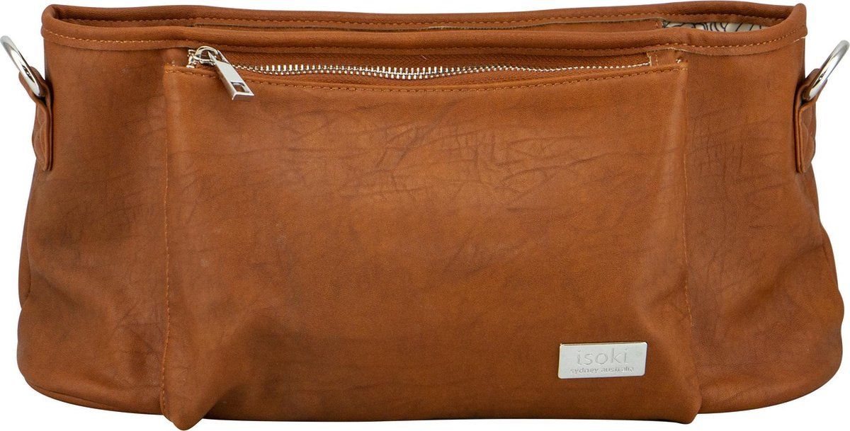 Isoki Tully stroller caddy Amber Tan Cognac - bruin