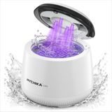Ultrasoon reinigingsapparaat, tandrail met UV-C-licht, waterdicht, 48 kHz geluid Dental Pod met timer, 4 modi, 200 ml reinigingsapparaat voor prothesen, aligners en mondbescherming, wit
