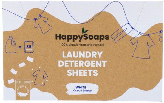 HappySoaps Laundry Detergent Sheets White 35ST