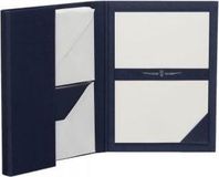 Rössler Papier 1026831009 - Paper Royal - Briefpapiermappe DIN A5/C6, 15/15, blau/weiß gerippt
