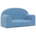 VidaXL Kinderbank 2-zits zacht pluche blauw