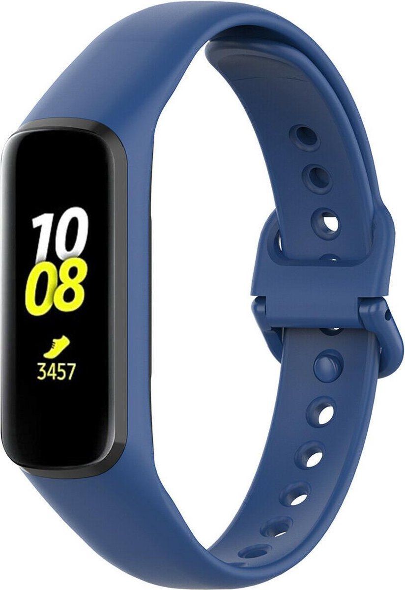 Strap-it Samsung Galaxy Fit 2 siliconen bandje - donkerblauw