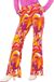 Widmann Hippie Kostuum Groovy Gwendolyn 70s Dames Broek Orchidee Vrouw Small / Medium Carnaval kostuum Verkleedkleding