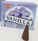 HEM Wierook kegeltjes - Vanille - 60x kegels - ontspannend - kalmerend