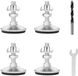 Allecto Pieds de meuble réglables - Argent - Jeu de 4 pièces