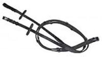 Covalliero Kerbl Riemklemmen Zwart Leer Nylon RVS Paard