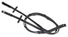 Covalliero Kerbl Riemklemmen Zwart Leer Nylon RVS Paard