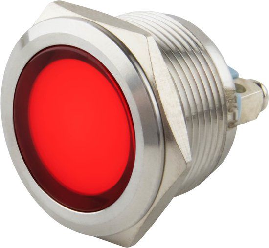 SeKi Led indicator | ø 22 mm. | 6-24 Volt DC/AC | Rode uitvoering