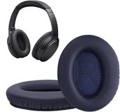 kwmobile 2x oorkussens geschikt voor Bose Quietcomfort 35 35II 25 15 / QC35 QC35II QC25 QC15 - Earpads voor koptelefoon in donkerblauw