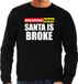 Bellatio Decorations Foute humor Kersttrui breaking news broke Kerst - sweater zwart - heren XL